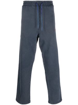 Missoni logo-embroidered cotton track pants - Blue