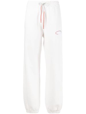 Missoni logo-embroidered cotton track pants - White