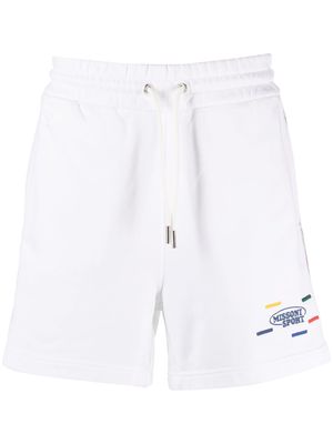 Missoni logo-embroidered cotton track shorts - White