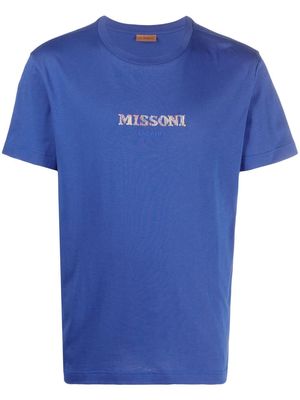Missoni logo-embroidered T-shirt - Blue