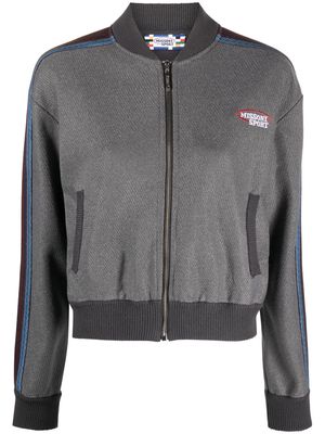 Missoni logo-embroidered track jacket - Silver
