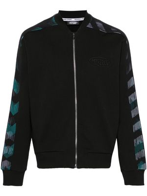 Missoni logo-embroidered zip-up sweatshirt - Black