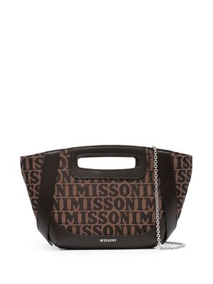 Missoni logo-jacquard tote bag - Brown