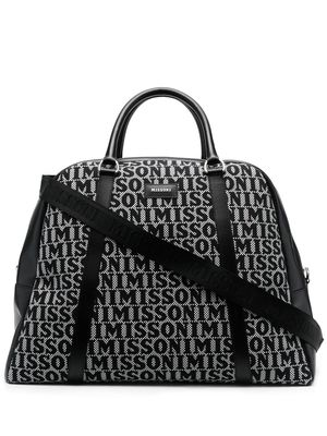 Missoni logo-pattern jacquard holdall - Black