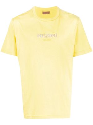 Missoni logo-print detail T-shirt - Yellow