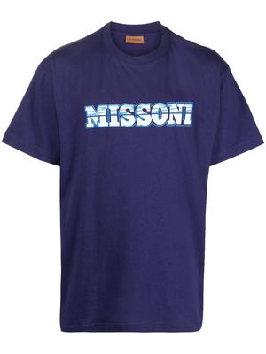 Missoni logo-print short sleeved T-shirt - Blue