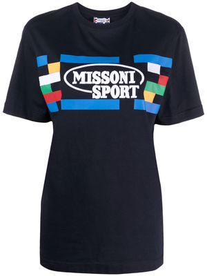 Missoni logo print T-shirt - Blue