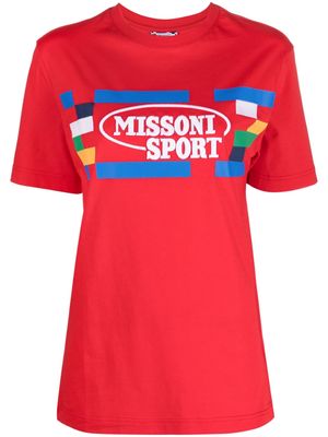 Missoni logo print T-shirt - Red