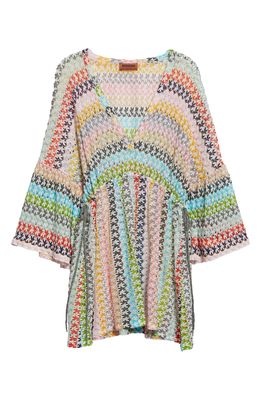 Missoni Long Sleeve Cover-Up Dress in Multicolor