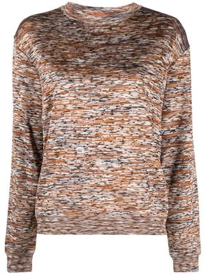 Missoni long-sleeve knitted top - Brown