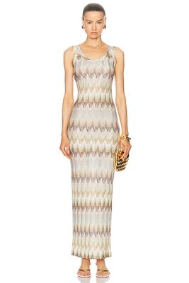 Missoni Long Tank Dress in Beige