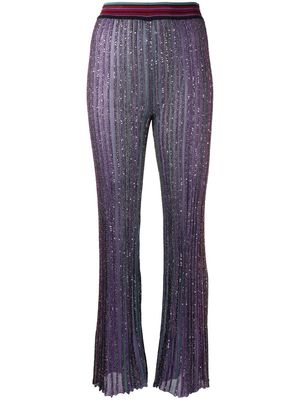 Missoni lurex-detail straight trousers - Multicolour
