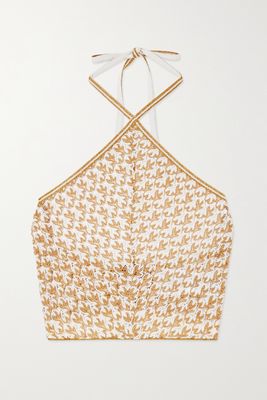 Missoni - Mare Metallic Crochet-knit Halterneck Top - Gold