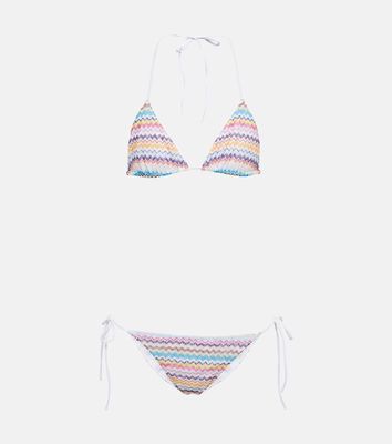 Missoni Mare Zig-zag knit triangle bikini