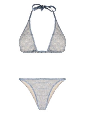 Missoni metallic-threading bikini set - Blue