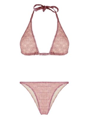 Missoni metallic-threading bikini set - Pink