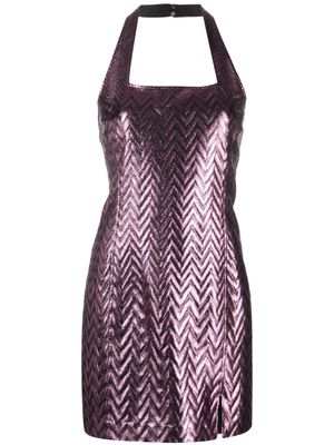Missoni metallic zigzag mini dress - Pink