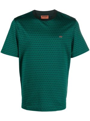 Missoni monogram-pattern cotton T-shirt - Green