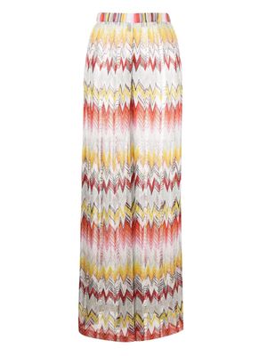 Missoni open-knit wide-leg trousers - White