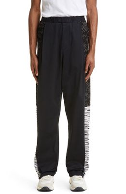 Missoni Patchwork Space Dye Stripe Trousers in Patchwork Black An White