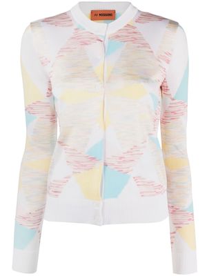 Missoni patterned intarsia-knit cardigan - White
