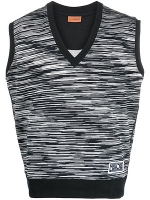 Missoni patterned intarsia-knit vest - Black
