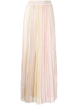 Missoni pleated knitted skirt - Neutrals