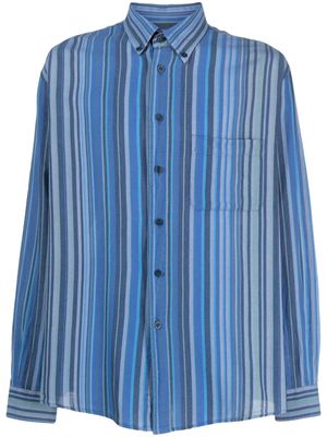 Missoni Pre-Owned 1990s striped cotton shirt - Blue