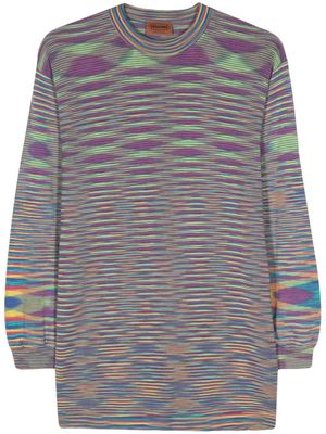 Missoni Pre-Owned 1990s striped wool-blend jumper - Purple