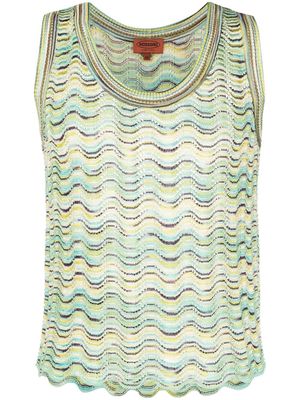 Missoni Pre-Owned 2000s open knit tank - Green