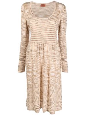 Missoni Pre-Owned 2000s woven flared dress - Neutrals
