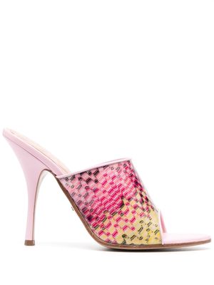 Missoni printed 120mm open-toe mules - Pink