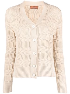 Missoni ribbed cotton cardigan - Neutrals