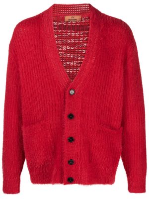 Missoni ribbed-knit brushed cardigan - Red