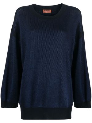 Missoni ribbed-knit jumper - Blue