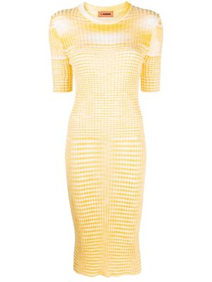 Missoni ribbed-knit midi dress - Yellow
