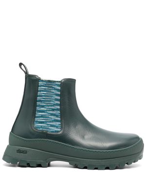 Missoni round-toe leather ankle boots - Green