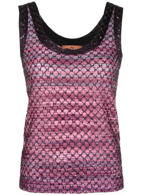 Missoni sequin-embellished knitted top - Pink