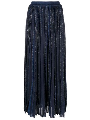 Missoni sequin-embellished pleated skirt - Blue