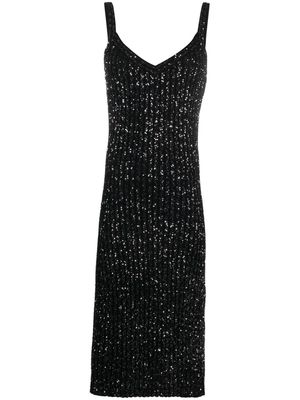 Missoni sequin-embellished ribbed dress - Black