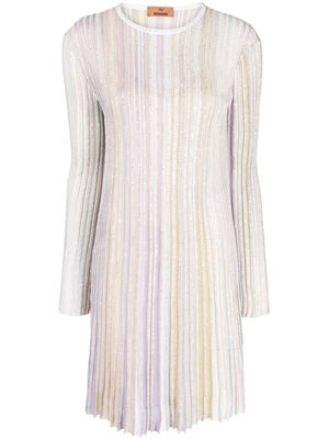 Missoni sequin-embellished ribbed minidress - Multicolour
