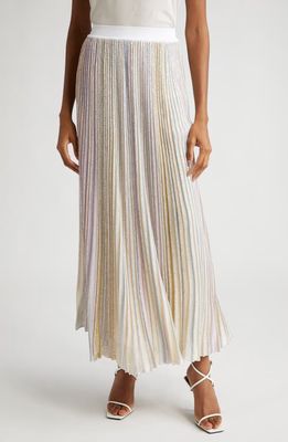 Missoni Sequin Stripe Maxi Skirt in Beige-Lilac-Powder Blue at Nordstrom, Size 0 Us