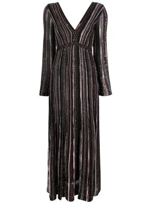 Missoni sequinned striped maxi dress - Brown