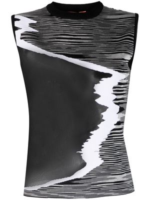 Missoni sleeveless knitted top - Black