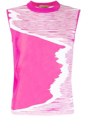 Missoni sleeveless knitted top - Pink