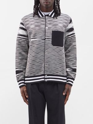 Missoni - Slub-motif Striped Padded Overshirt - Mens - Black Multi