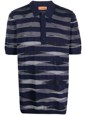 Missoni slub striped polo shirt - Blue