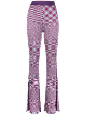 Missoni Space Dye marl-knit flared trousers - Purple