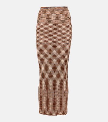 Missoni Space-dyed high-rise knit maxi skirt