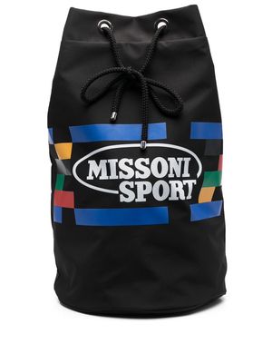 Missoni Sport logo-print backpack - Black